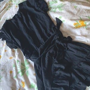 Cotton wrap mini dress